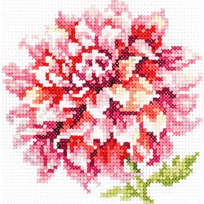 Magic Needle 150-008 ZW dahlia korsstygnsset med räkningsmönster grenutgåva, bomull, flerfärgad, 11 x 11 cm Magic Needle 150-008 ZW dahlia korsstygnsset med räkningsmönster grenutgåva, bomull, flerfärgad, 11 x 11 cm