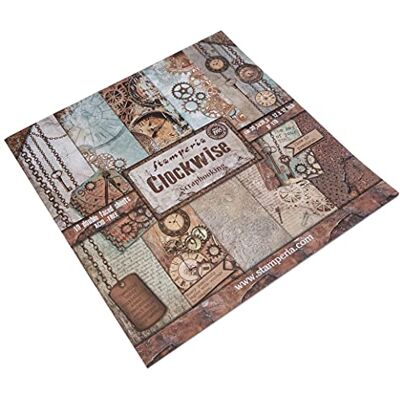 Stamperia SBBL39 pappersblock 10 ark dubbelsidiga klockor, papper, flerfärgad, 30,5 x 30,5 (12 x 12 tum) Stamperia SBBL39 pappersblock 10 ark dubbelsidiga klockor, papper, flerfärgad, 30,5 x 30,5 (12 x 12 tum)