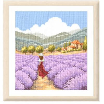 Vervaco räknade korsstygn broderiförpackningar gör-det-själv broderibilder LAVENDELLANDskap väggdekoration handgjorda set för vuxna kreativt hantverk 23 x 23 cm korsstygnsbilder set heminredning Vervaco räknade korsstygn broderiförpackningar gör-det-själv broderibilder LAVENDELLANDskap väggdekoration handgjorda set för vuxna kreativt hantverk 23 x 23 cm korsstygnsbilder set heminredning