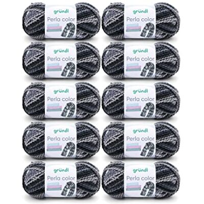 Gründl Perla color - Mjuk flerfärgad polyester garn för stickning Gründl Perla color - Mjuk flerfärgad polyester garn för stickning