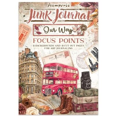 Stamperia Junk Journal Stickers, Die-Cuts & Backgrounds (Our Way) (Focus Point) (A5) Stamperia Junk Journal Stickers, Die-Cuts & Backgrounds (Our Way) (Focus Point) (A5)