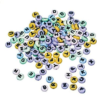 Rayher 1610049 plastbokstavspärlor runda, 8 mm, blisterkort 40 g, blandad Rayher 1610049 plastbokstavspärlor runda, 8 mm, blisterkort 40 g, blandad