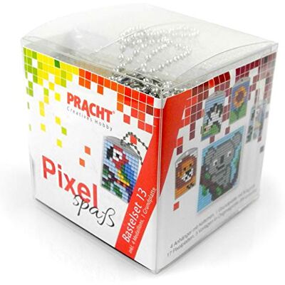 Pracht Creatives Hobby Pixel P90031-63501 roligt pysselset 13, för att designa 4 nyckelringar (medaljonger) för barn, enkelt plugin-system, utan strykning och limning, stenar av bioplast Pracht Creatives Hobby Pixel P90031-63501 roligt pysselset 13, för att designa 4 nyckelringar (medaljonger) för barn, enkelt plugin-system, utan strykning och limning, stenar av bioplast