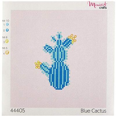 Miniart Crafts Miniart hantverk enkel serie – blå kaktus broderi set, flerfärgad, en storlek Miniart Crafts Miniart hantverk enkel serie – blå kaktus broderi set, flerfärgad, en storlek