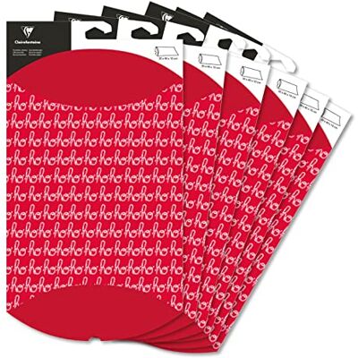 Clairefontaine 618013C 6 stora vikbara presentpåsar 30 x 40 cm motiv: Hohoho pillowbox presentförpackning Clairefontaine 618013C 6 stora vikbara presentpåsar 30 x 40 cm motiv: Hohoho pillowbox presentförpackning