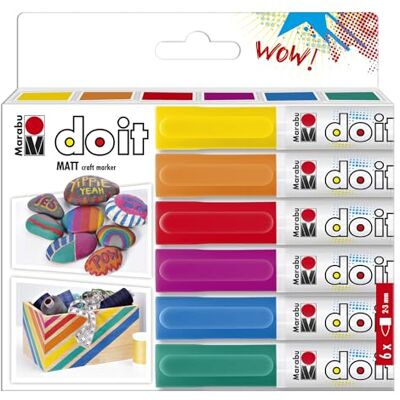 MARABU Akrylmärkare DO IT Craftmarker - Set med 6 MARABU Akrylmärkare DO IT Craftmarker - Set med 6