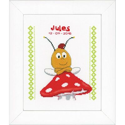 Vervaco siffermönster Willy på flugpilt siffertemönsterförpackning i räknad korsstygn, bomull, flerfärgad, 19 x 21 x 0,3 cm Vervaco siffermönster Willy på flugpilt siffertemönsterförpackning i räknad korsstygn, bomull, flerfärgad, 19 x 21 x 0,3 cm