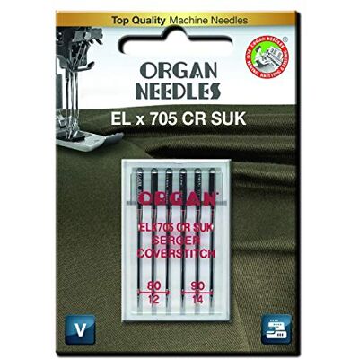 Organ Needles 5487000BL nålar blisterförpackning, silver, 80/90 storlek, 6 fack Organ Needles 5487000BL nålar blisterförpackning, silver, 80/90 storlek, 6 fack