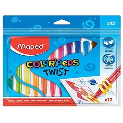 Maped Color'Peps Twist Färgning Kritor (paket med 12) Maped Color'Peps Twist Färgning Kritor (paket med 12)