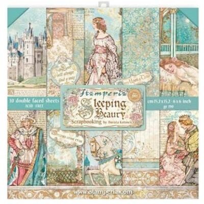Stamperia internationell scrapbooking dyna – dubbel ansikte sovande skönhet, olika, 15 x 15 cm Stamperia internationell scrapbooking dyna – dubbel ansikte sovande skönhet, olika, 15 x 15 cm