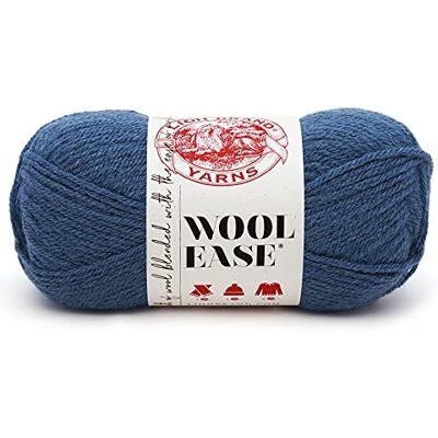 Lion Brand Yarn Lejonmärke garn ull-enkelt, mjukt, kamgarn av ullblandning för stickning, virkning och hantverk, Denim, 1-pack Lion Brand Yarn Lejonmärke garn ull-enkelt, mjukt, kamgarn av ullblandning för stickning, virkning och hantverk, Denim, 1-pack