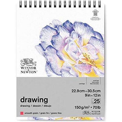 Winsor & Newton 6691009 teckenpapper, naturligt vitt, 22,9 x 30,5 cm Winsor & Newton 6691009 teckenpapper, naturligt vitt, 22,9 x 30,5 cm