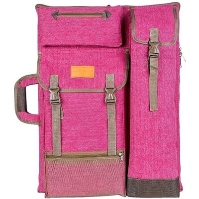 Transon konst portfölj fodral artist ryggsäck kanvas väska stor 66 cm x 49,5 cm magenta färg Transon konst portfölj fodral artist ryggsäck kanvas väska stor 66 cm x 49,5 cm magenta färg