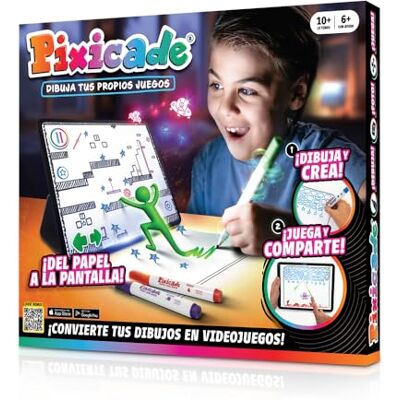 Abacus Brands PIXICADE Förvandla din ritning till ett videospel på 30 sekunder, kreativt kit för barn + app enkelt, pedagogiskt och roligt Abacus Brands PIXICADE Förvandla din ritning till ett videospel på 30 sekunder, kreativt kit för barn + app enkelt, pedagogiskt och roligt