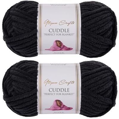 Utopia Crafts Cuddle Supertjockt Chenillegarn Metallgrå, 100 g 60 m Nystan, Fluffigt, Mjukt & Lätt att Använda, Chunkygarn för Virkning & Stickning, Nybörjarvänligt Alternativ till Ullgarn 2-pack Utopia Crafts Cuddle Supertjockt Chenillegarn Metallgrå, 100 g 60 m Nystan, Fluffigt, Mjukt & Lätt att Använda, Chunkygarn för Virkning & Stickning, Nybörjarvänligt Alternativ till Ullgarn 2-pack
