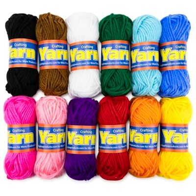 Hygloss Blandade akrylgarnset – 12 unika färger – virkat garn för virkning och stickning – 100% akrylgarn storpack – mjukt och slätt garn – 1-pack (12 nyans) Hygloss Blandade akrylgarnset – 12 unika färger – virkat garn för virkning och stickning – 100% akrylgarn storpack – mjukt och slätt garn – 1-pack (12 nyans)