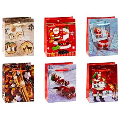 TSI 84027 presentpåsar jul nr 7, paket med 12, storlek: liten (14 x 10 x 6,3 cm) TSI 84027 presentpåsar jul nr 7, paket med 12, storlek: liten (14 x 10 x 6,3 cm)