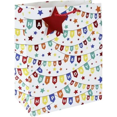 Clairefontaine Eurowrap 33913-3C Un lot de 6 Sacs Cadeaux Excellia- Format Moyen 21,5x10,2x25,3cm 210g Motif : Banderole anniversaire Idéal pour : Livre, Jeu, Petits cadeaux Clairefontaine Eurowrap 33913-3C Un lot de 6 Sacs Cadeaux Excellia- Format Moyen 21,5x10,2x25,3cm 210g Motif : Banderole anniversaire Idéal pour : Livre, Jeu, Petits cadeaux