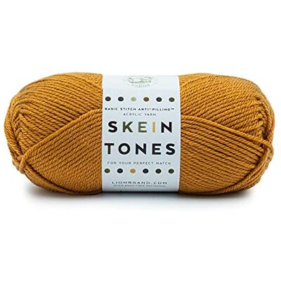 Lion Brand Yarn Lion Brand Basic Stitch (“Skein Tones”) Anti-Pilling Garn för virkning, noppsäkert, 1-pack, honung Lion Brand Yarn Lion Brand Basic Stitch (“Skein Tones”) Anti-Pilling Garn för virkning, noppsäkert, 1-pack, honung