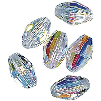 Rayher 14276120 Swarovski kristalloliv, 7,5 x 5 mm, burk 8 stycken, månsten Rayher 14276120 Swarovski kristalloliv, 7,5 x 5 mm, burk 8 stycken, månsten