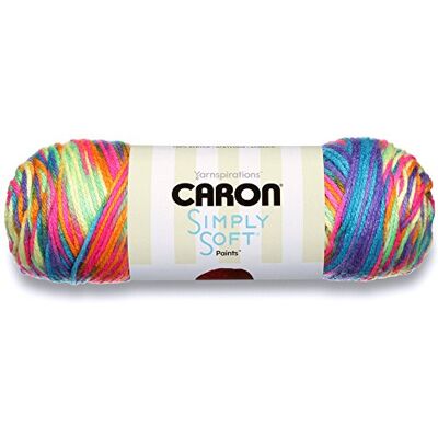 Caron Simply Soft Garn, 141 g, Rainbow Bright Caron Simply Soft Garn, 141 g, Rainbow Bright