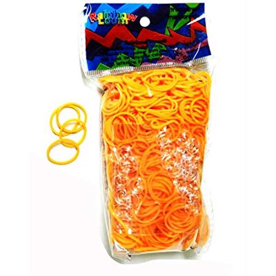Rainbow Loom påfyllningspaket gummiband, neonorange Rainbow Loom påfyllningspaket gummiband, neonorange