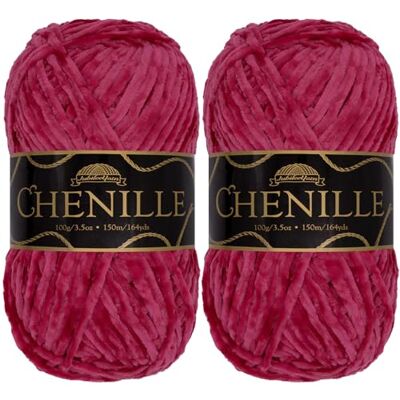 BambooMN JubileeYarn Chenille-garn kamgarn 100 g/nystan (2 nyanser, 118 agat) BambooMN JubileeYarn Chenille-garn kamgarn 100 g/nystan (2 nyanser, 118 agat)