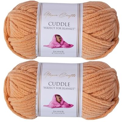 Utopia Crafts Cuddle Supertjockt Chenillegarn Mörk Persika, 100 g 60 m Nystan, Fluffigt, Mjukt & Lätt att Använda, Chunkygarn för Virkning & Stickning, Nybörjarvänligt Alternativ till Ullgarn 2-pack Utopia Crafts Cuddle Supertjockt Chenillegarn Mörk Persika, 100 g 60 m Nystan, Fluffigt, Mjukt & Lätt att Använda, Chunkygarn för Virkning & Stickning, Nybörjarvänligt Alternativ till Ullgarn 2-pack