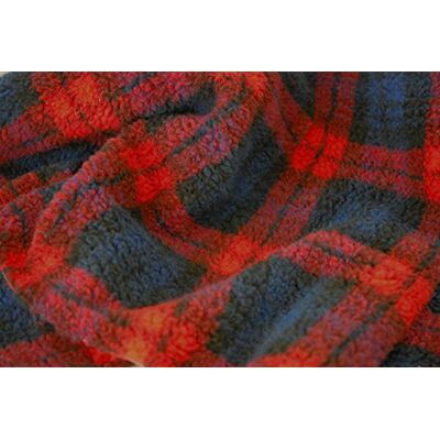 CRS Fur Fabrics Fuskpäls Sherpa fleece-tyg blå Blackwatch – röd blå Blackwatch, 1 m – 150 cm x 100 cm CRS Fur Fabrics Fuskpäls Sherpa fleece-tyg blå Blackwatch – röd blå Blackwatch, 1 m – 150 cm x 100 cm