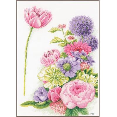 Lanarte Blomma skönhet räknat kit Lanarte Blomma skönhet räknat kit