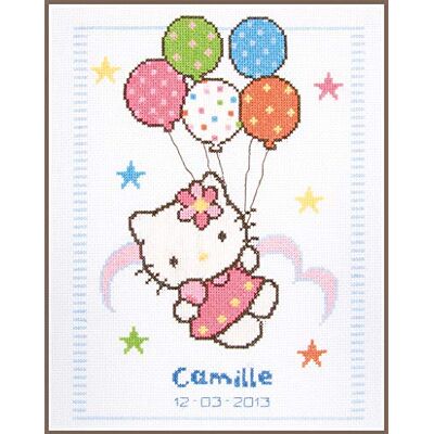 Vervaco Modell 0148429 Hello Kitty korsstygnssats Vervaco Modell 0148429 Hello Kitty korsstygnssats