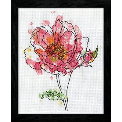 Design Works Crafts Design Works Rosa blommigt korsstygnssats, bomull, flerfärgad, 20 x 25,5 x 0,1 cm Design Works Crafts Design Works Rosa blommigt korsstygnssats, bomull, flerfärgad, 20 x 25,5 x 0,1 cm