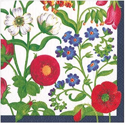 Caspari Cloisters Garden Flowers The Met White Luncheon pappersservetter 20 i ett paket 33 cm fyrkantiga Caspari Cloisters Garden Flowers The Met White Luncheon pappersservetter 20 i ett paket 33 cm fyrkantiga