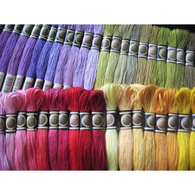 KCS 447 färger med korsstygnstråd broderitrådar KCS 447 färger med korsstygnstråd broderitrådar
