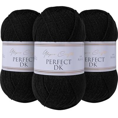 Utopia Crafts DK Double Knitting Yarn 3x 100g (Black) Utopia Crafts DK Double Knitting Yarn 3x 100g (Black)