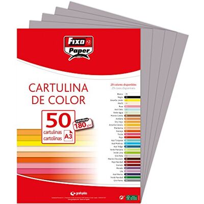 FIXO Paper 11120374 – Förpackning av kartonger A3 – 50 enheter mörkgrå, 180g FIXO Paper 11120374 – Förpackning av kartonger A3 – 50 enheter mörkgrå, 180g