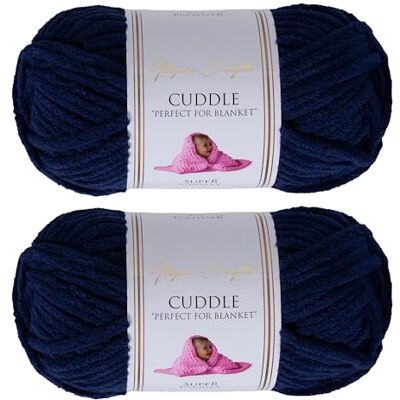 Utopia Crafts Cuddle Supertjockt Chenillegarn Marinblå, 100 g 60 m Nystan, Fluffigt, Mjukt & Lätt att Använda, Chunkygarn för Virkning & Stickning, Nybörjarvänligt Alternativ till Ullgarn 2-pack Utopia Crafts Cuddle Supertjockt Chenillegarn Marinblå, 100 g 60 m Nystan, Fluffigt, Mjukt & Lätt att Använda, Chunkygarn för Virkning & Stickning, Nybörjarvänligt Alternativ till Ullgarn 2-pack