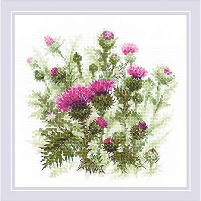 Riolis 1852 COUNTED Kors STITCH THISTLE, flerfärgad Riolis 1852 COUNTED Kors STITCH THISTLE, flerfärgad