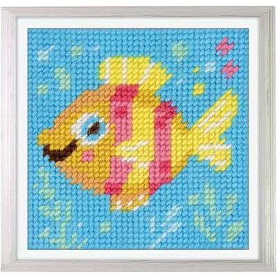 Trimits Halvstygn/Gobeläng Broderikit för Barn Ko Tryckt Canvas 17 x 17cm med Akrylgarn, Plastnål, Färgdiagram och Instruktioner Kreativt Pysselset för Barn Trimits Halvstygn/Gobeläng Broderikit för Barn Ko Tryckt Canvas 17 x 17cm med Akrylgarn, Plastnål, Färgdiagram och Instruktioner Kreativt Pysselset för Barn