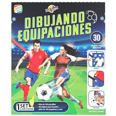 Cefa Toys Teckning Petit Picasso fotbollsutrustning, 30 ark, 100 klistermärken, 100 mallar, 12 målningar, 1 fin spetspenna. Lämplig för barn från 8 år Cefa Toys Teckning Petit Picasso fotbollsutrustning, 30 ark, 100 klistermärken, 100 mallar, 12 målningar, 1 fin spetspenna. Lämplig för barn från 8 år