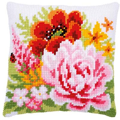 Vervaco (3 PL) Nålspets KIT FLW, färgglada blommor, en storlek Vervaco (3 PL) Nålspets KIT FLW, färgglada blommor, en storlek