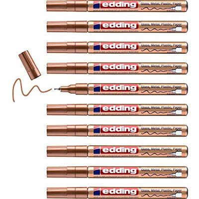 edding 780 markeringsmärke i koppar 10 glansiga målarpennor 0,8 mm extra fin spets för ritning, färgläggning, scrapbooking, vattentät, mycket ogenomskinlig edding 780 markeringsmärke i koppar 10 glansiga målarpennor 0,8 mm extra fin spets för ritning, färgläggning, scrapbooking, vattentät, mycket ogenomskinlig