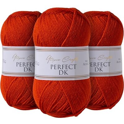 Utopia Crafts DK Double Knitting Yarn 3x 100g (Red Orange) Utopia Crafts DK Double Knitting Yarn 3x 100g (Red Orange)