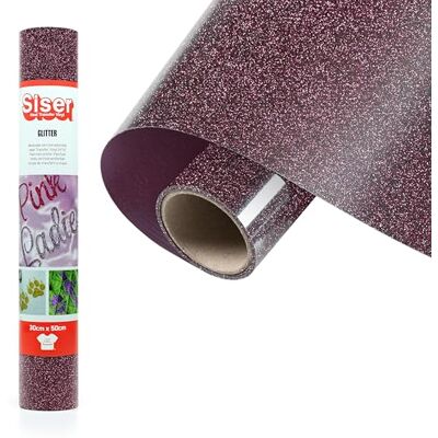 SISER ® Glitter Currant, 30 cm x 0,5 m, glitter värmeöverförbar vinyl för anpassning av tyger, kläder och tillbehör, kreativa hobbyer, lätt att klippa SISER ® Glitter Currant, 30 cm x 0,5 m, glitter värmeöverförbar vinyl för anpassning av tyger, kläder och tillbehör, kreativa hobbyer, lätt att klippa