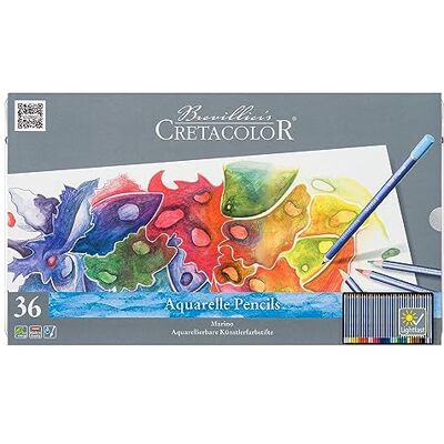Cretacolor 240 Marino akvarellpennor paket med 36 trä, flerfärgad, 36 STK Cretacolor 240 Marino akvarellpennor paket med 36 trä, flerfärgad, 36 STK