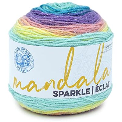 Lion Brand Yarn Lion Brand Mandala glitter serpentiner Garn, Flerfärgad, 328 x 4.5 x 4 cm Lion Brand Yarn Lion Brand Mandala glitter serpentiner Garn, Flerfärgad, 328 x 4.5 x 4 cm