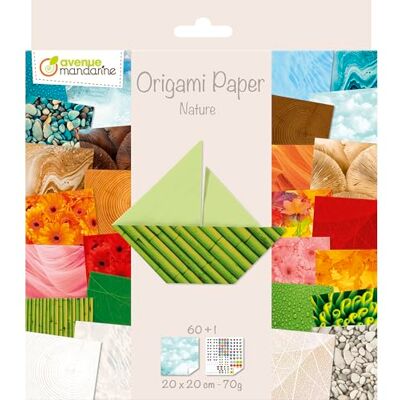 Avenue Mandarine – Ref 52503MD – Origami ark Pack – natur – 70 gsm Clairefontaine papper, 20 x 20 cm ark, 60 tryckta ark, ögonklistermärken, lämpliga för åldrarna 7+ Avenue Mandarine – Ref 52503MD – Origami ark Pack – natur – 70 gsm Clairefontaine papper, 20 x 20 cm ark, 60 tryckta ark, ögonklistermärken, lämpliga för åldrarna 7+