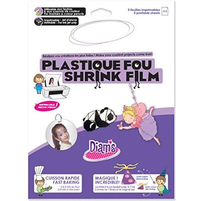 Diam's Crazy Utskriven plast, vit, A4, 5-delad uppsättning Diam's Crazy Utskriven plast, vit, A4, 5-delad uppsättning