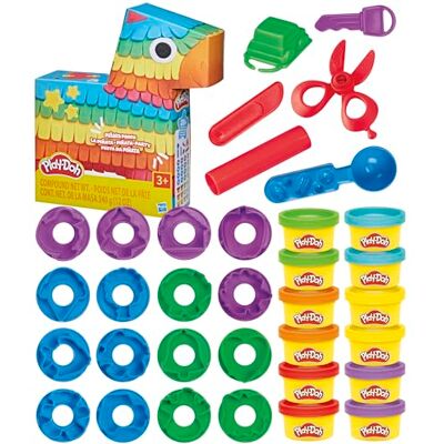 Play-Doh Pinata Party-lekset, 22 tillbehör och 12 färger, småpresenter och presentpåsar, pyssel för barn från 3 år Play-Doh Pinata Party-lekset, 22 tillbehör och 12 färger, småpresenter och presentpåsar, pyssel för barn från 3 år