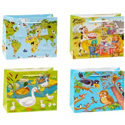 TSI 86514-A presentpåse glada djur, 12-pack, shopper medium, 18 x 23 x 10 cm TSI 86514-A presentpåse glada djur, 12-pack, shopper medium, 18 x 23 x 10 cm